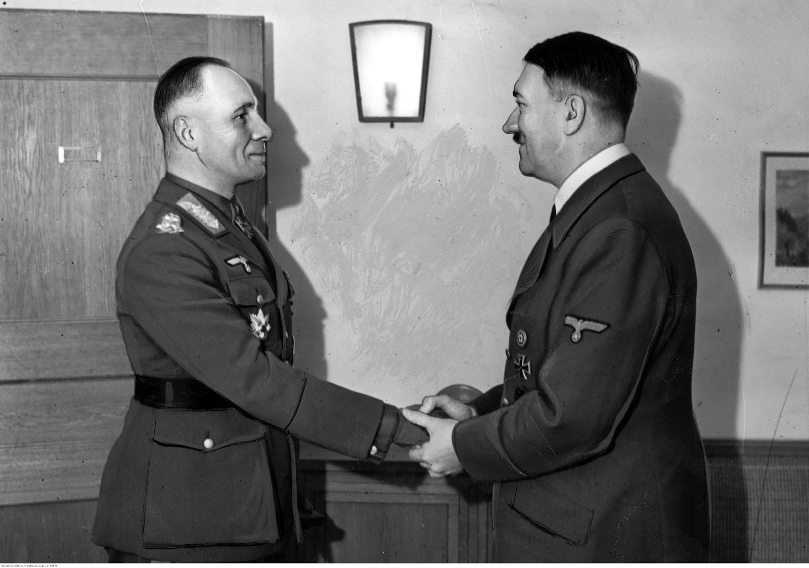 Hitler Archive | Erwin Rommel receives the Leaves of Oak with Swords to ...