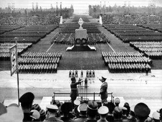 Hitler Archive | Adolf Hitler arrives in Nuremberg's stadium before his ...